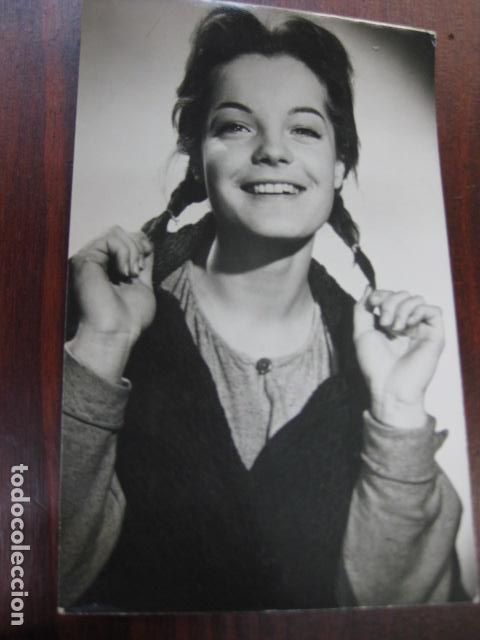 Cine: romy schneider - postal original b/n - sue&ntilde;os de circo - ed. archivo bermejo