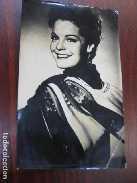 Cine: romy schneider - postal original b/n - ed. marte