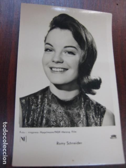Cine: romy schneider - postal original b/n - ed. ufa fk 3338