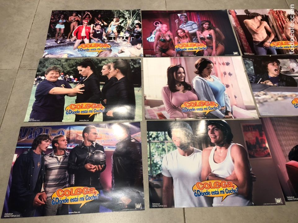 Cine: JUEGO COMPLETO 12 FOTOCROMOS PEL&Iacute;CULA COLEGA, &iquest;D&Oacute;NDE EST&Aacute; MI COCHE? con Ashton Kutcher, Linda Kim