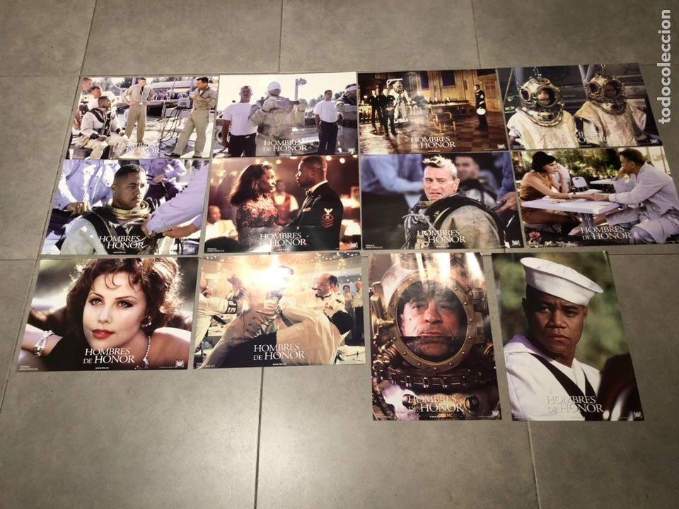 Cine: JUEGO 12 FOTOCROMOS PEL&Iacute;CULA HOMBRES DE HONOR (Men of Honor) con Robert De Niro, Cuba Gooding Jr.