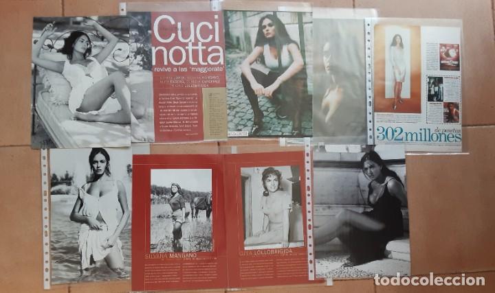 Cine: MARIA GRAZIA CUCINOTTA, LOTE DE 20 PAGINAS DE RECORTES DE PRENSA