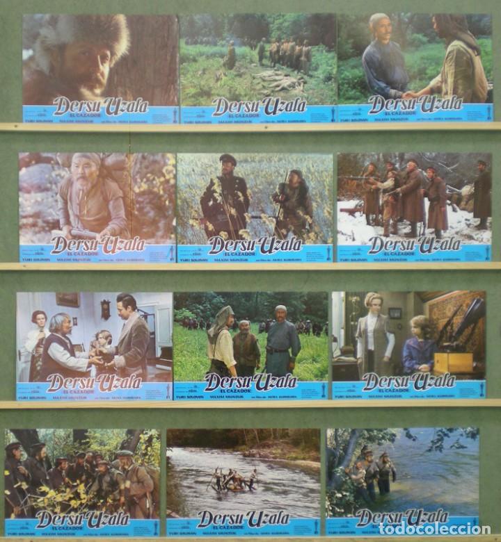 Cine: UO80D DERSU UZALA AKIRA KUROSAWA SET COMPLETO 12 FOTOCROMOS ORIGINAL ESPA&Ntilde;OL R-80s