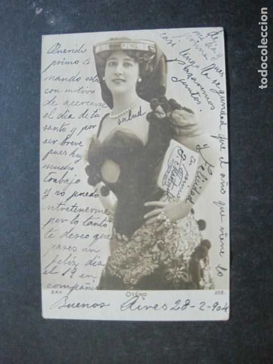 Cine: OTERO-ACTRIZ-MAS FOTOGRAFICA-REVERSO SIN DIVIDIR-POSTAL ANTIGUA-(76.798)