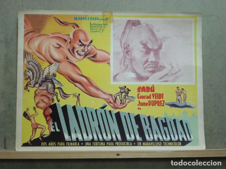 Kino: AAQ61 EL LADRON DE BAGDAD SABU MICHAEL POWELL LOBBY CARD ORIGINAL MEJICANO