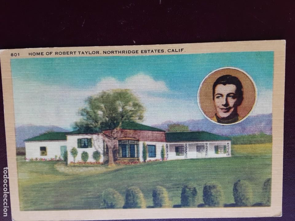 Cine: POSTAL AMERICANA DE ROBERT TAYLOR Y SU CASA