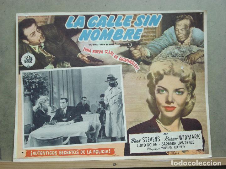 Cinema: AAR54 LA CALLE SIN NOMBRE RICHARD WIDMARK BARBARA LAWRENCE LOBBY CARD ORIGINAL MEJICANO