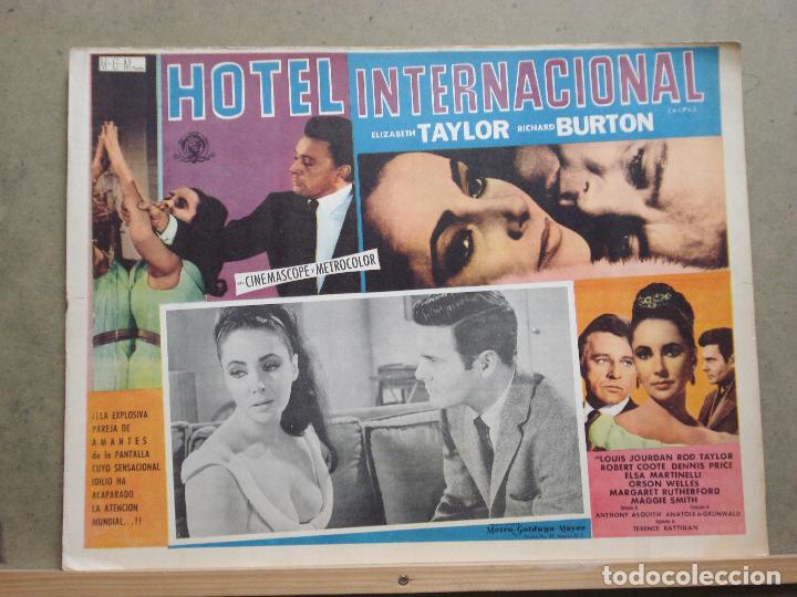 Cine: AAR58 HOTEL INTERNACIONAL ELIZABETH TAYLOR RICHARD BURTON LOBBY CARD ORIGINAL MEJICANO