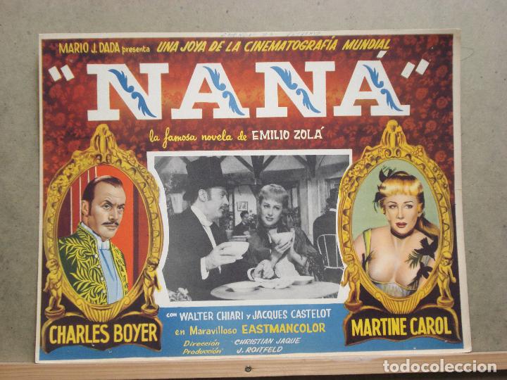 Kino: AAR70 NANA MARTINE CAROL CHARLES BOYER LOBBY CARD ORIGINAL MEJICANO
