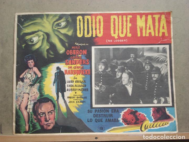 Cine: AAR85 JACK EL DESTRIPADOR MERLE OBERON GEORGE SANDERS LOBBY CARD ORIGINAL MEJICANO