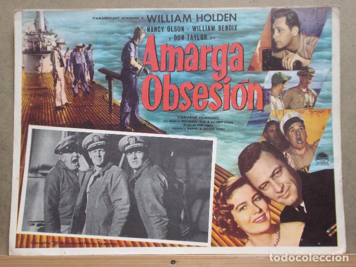 Cinema: AAS27 COMANDO SUBMARINO WILLIAM HOLDEN LOBBY CARD ORIGINAL MEJICANO