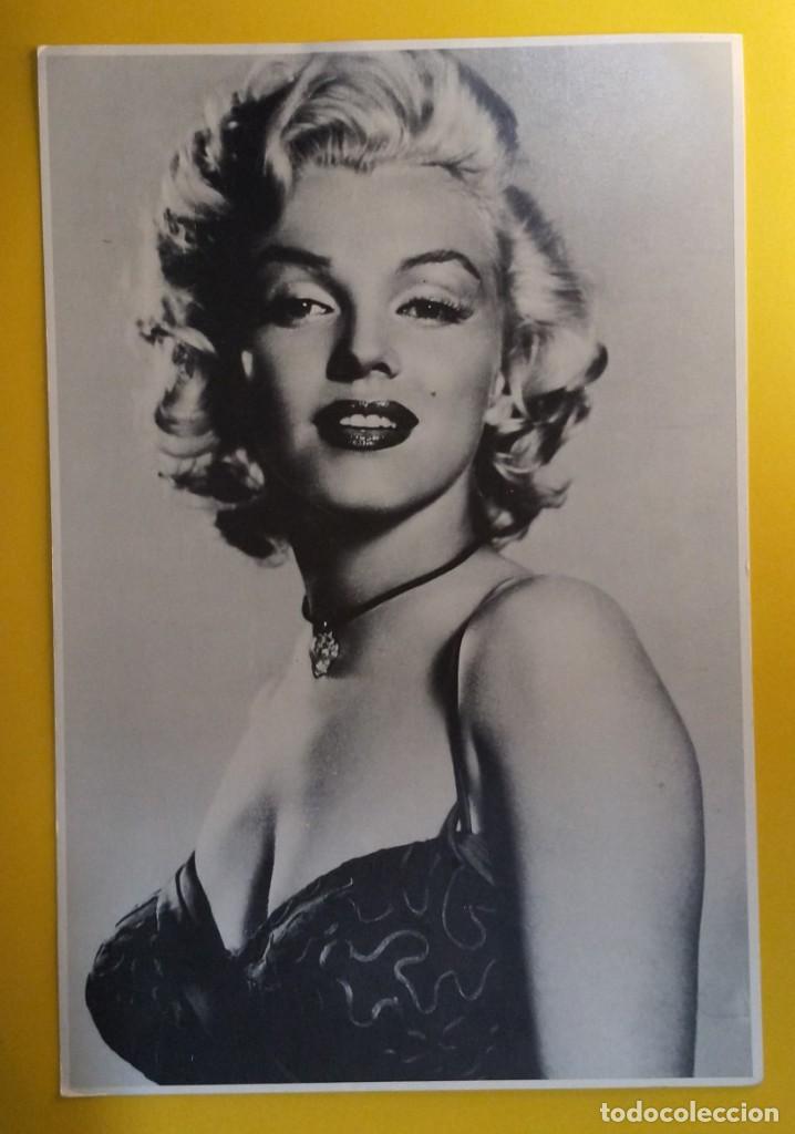 Cine: FOTO POSTAL GRAN FORMATO, MARILYN MONROE, SERIE ARTISTAS MBN 15, PRODECO, 1982