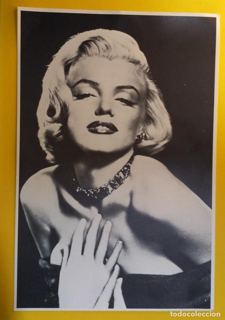 Cine: FOTO POSTAL GRAN FORMATO, MARILYN MONROE, SERIE ARTISTAS MBN 11, PRODECO, 1982