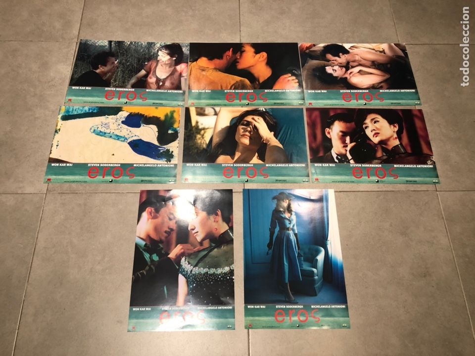 Kino: JUEGO 8 FOTOCROMOS PEL&Iacute;CULA EROS de Wong Kar-Wai, Steven Soderbergh, Michelangelo Antonioni