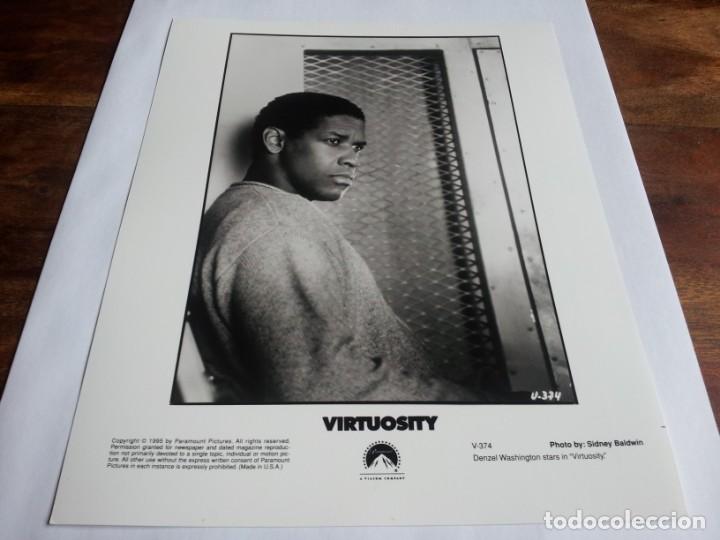 Cinema: virtuosity - denzel washington - foto original B/N paramount a&ntilde;o 1995