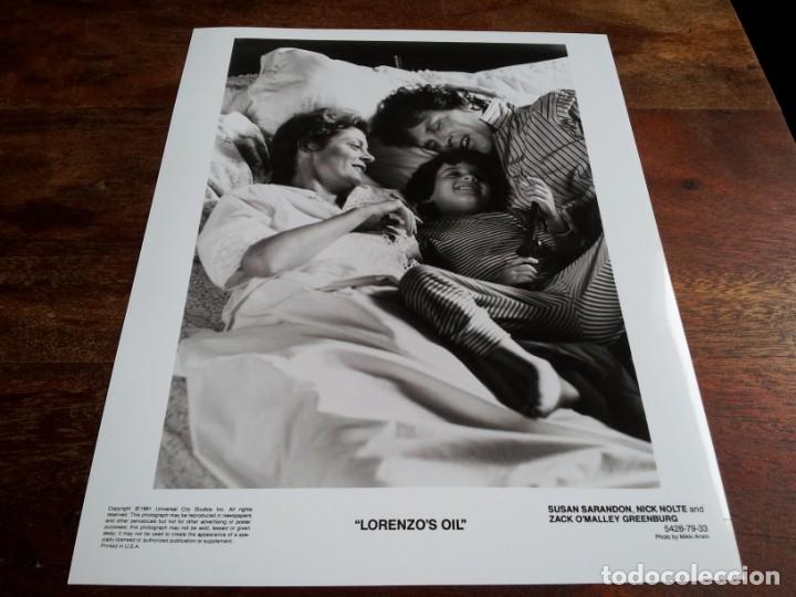 Cine: el aceite de la vida - susan sarandon, nick nolte, zack o'malley - foto original B/N universal 1991