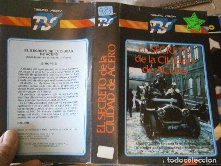 Cinema: EL SECRETO DE LA CIUDAD DE ACERO, CARATULA DE VIDEOCLUB ORIGINAL. (SOLO CARATULA)
