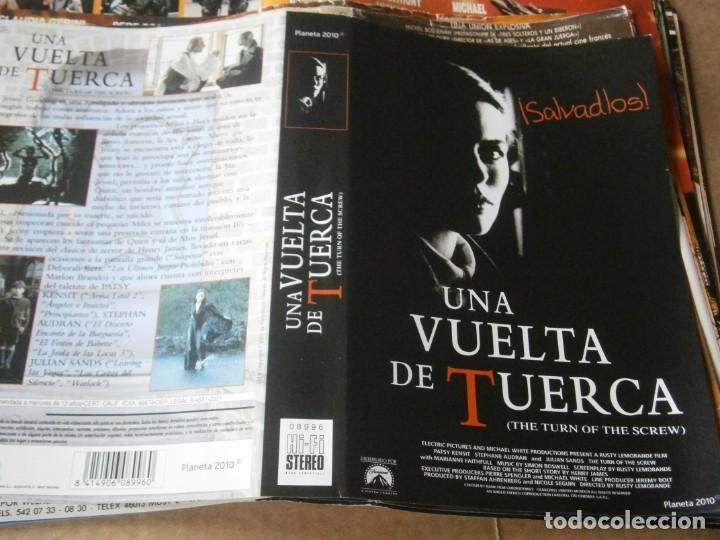 Cine: UNA VUELTA DE TUERCA, CARATULA DE VIDEOCLUB ORIGINAL. (SOLO CARATULA)