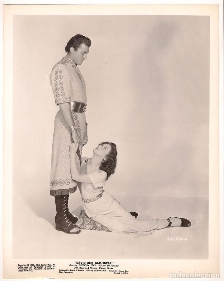 Cine: FCJ 10886d GREGORY PECK SUSAN HAYWARD DAVID AND BATHSHEBA FOTO ORIGINAL B/N AMERICANA