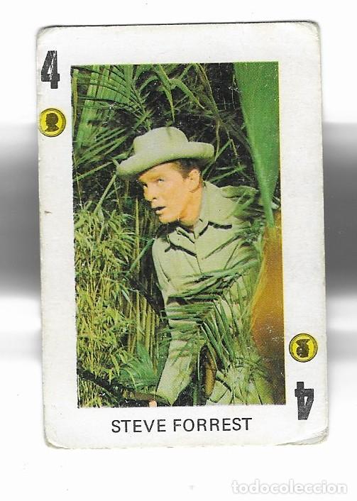 Cine: CROMO BARAJA ARTISTAS Y CANTANTES: STEVE FORREST, (SIN PEGAR), A&Ntilde;O ????, FHER