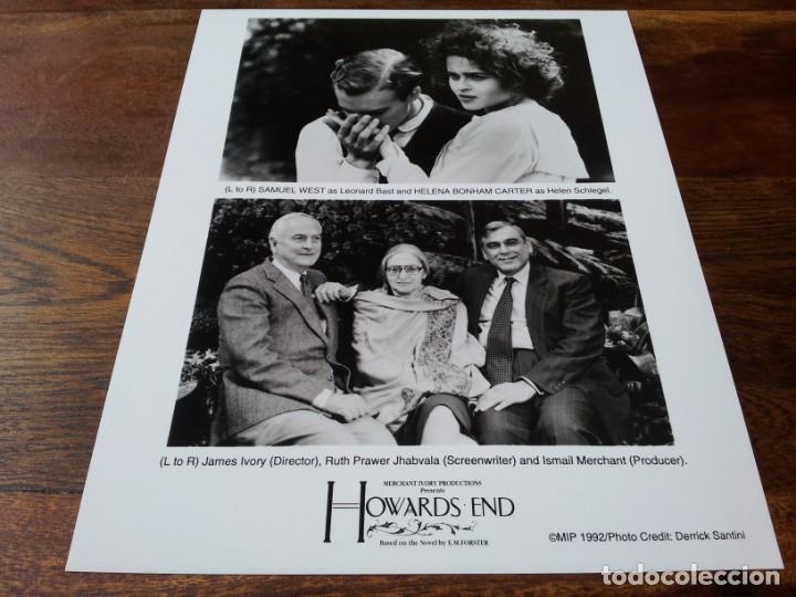 Cine: regreso a howards end - samuel west,helena bonham carter,james ivory - foto original b/n MIP 1992