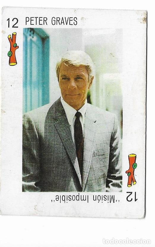 Cine: TELE BANCO CANCI&Oacute;N: CROMO actor *PETER GRAVES* MISION IMPOSIBLE