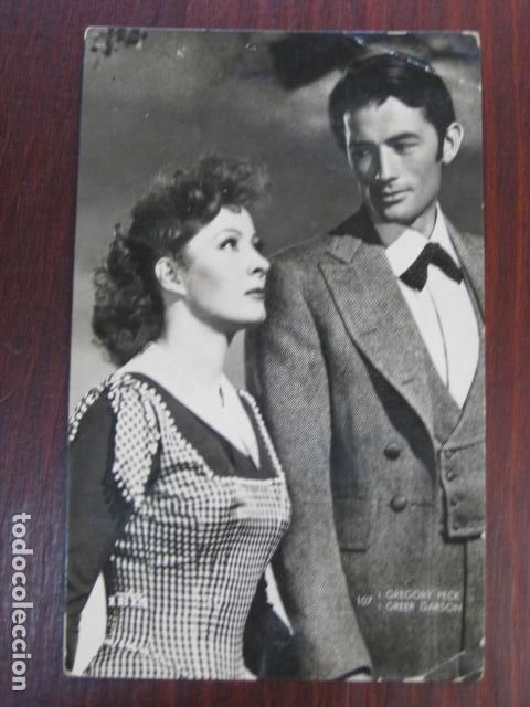 Cine: gregory peck greer garson - postal original b/n - el valle del destino The Valley of Decision