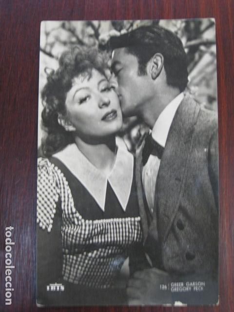 Cine: gregory peck greer garson - postal original b/n - el valle del destino The Valley of Decision