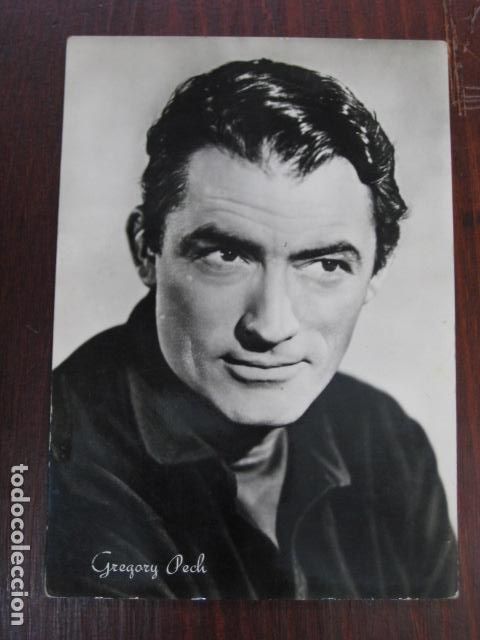 Cine: gregory peck - postal original b/n - american film actor