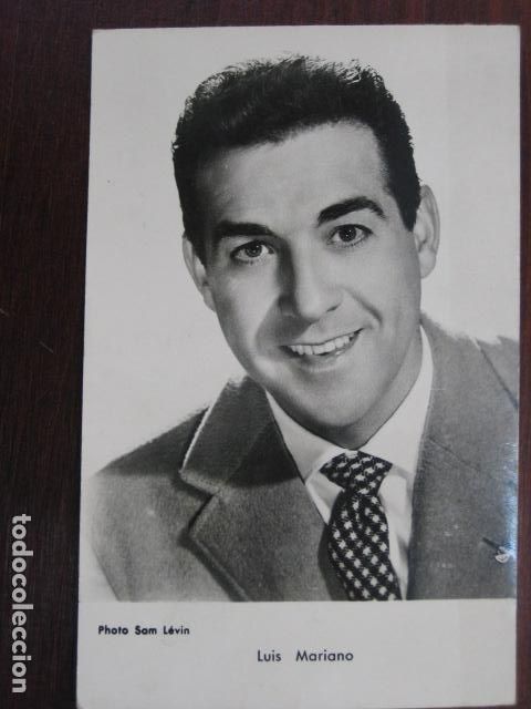 Cine: luis mariano - postal original b/n - actor tenor espa&ntilde;ol - photo sam levin