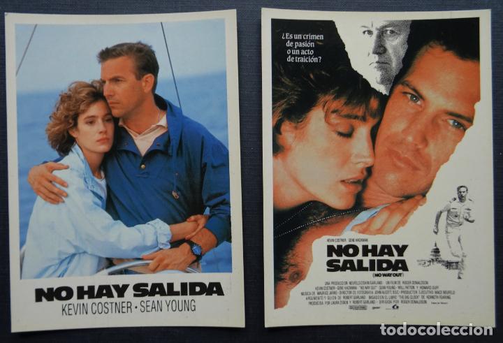 Cinema: Pelicula NO HAY SALIDA, 2 postales de Yo amo al cine sin circular