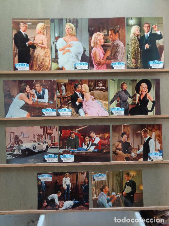 Cine: AAT93 LOS INSACIABLES GEORGE PEPPARD CARROLL BAKER SET COMPLETO 12 FOTOCROMOS ORIGINAL ESPA&Ntilde;OL