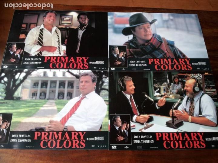 Cine: Primary Colors - John Travolta, Emma Thompson, Billy Bob Thornton - juego de 4 fotos aurum 1998