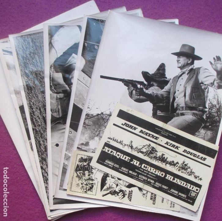 Cine: 8 FOTOS CINE ATAQUE AL CARRO BLINDADO JOHN WAYNE KIRK DOUGLAS