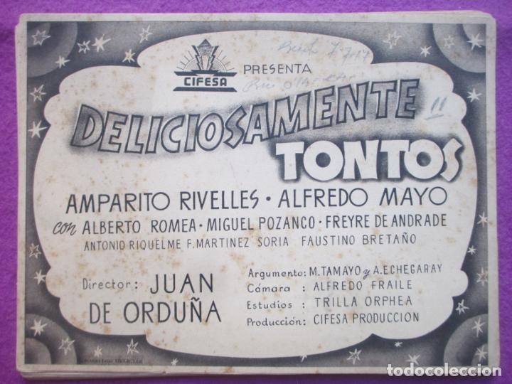 Cine: 10 FOTOCROMOS CINE DELICIOSAMENTE TONTOS AMPARITO RIVELLES ALFREDO MAYO CIFESA