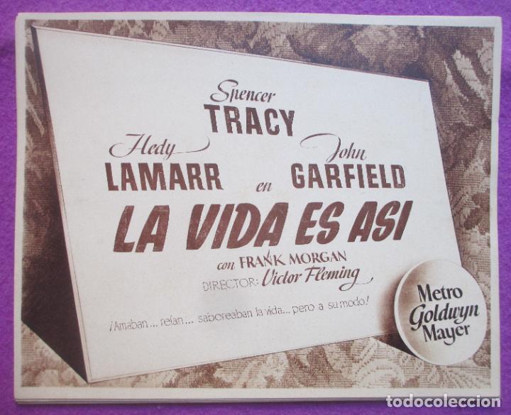 Cine: 11 FOTOCROMOS CINE LA VIDA ES ASI SPENCER TRACY HEDY LAMARR METRO GOLDWYN MAYER