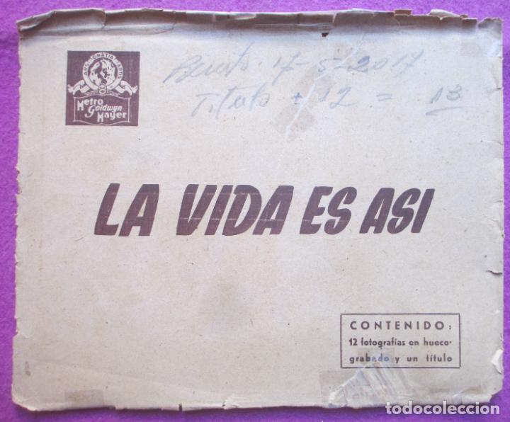 Cine: 12 FOTOCROMOS CINE LA VIDA ES ASI SPENCER TRACY HEDY LAMARR EN SOBRE METRO GOLDWYN MAYER