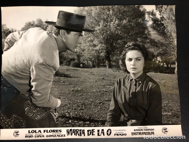 Cine: Foto original mar&iacute;a de la o Lola flores.marisa prado y gustavo Rojo 18 x 24 cm
