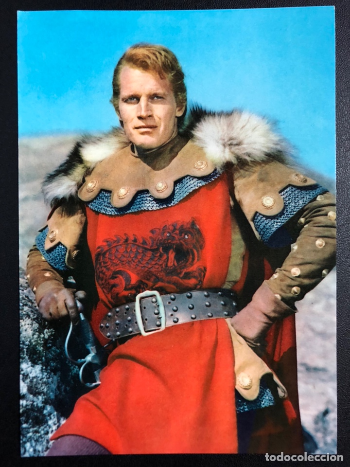 Cine: Tarjeta postal de Charlton heston El Cid