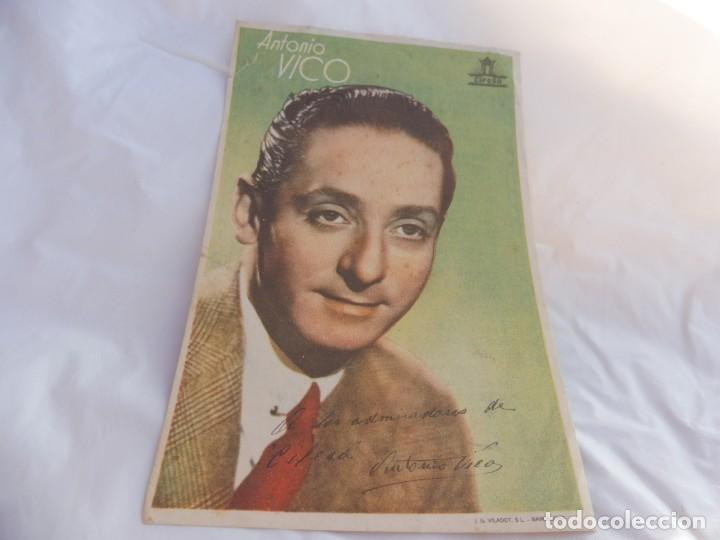 Kino: Dentichlor fotocromo dedicatoria impresa admiradores Cifesa a&ntilde;os 40 Antonio Vico