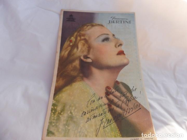 Kino: Dentichlor fotocromo dedicatoria impresa admiradores Cifesa a&ntilde;os 40 Francesca Bertini