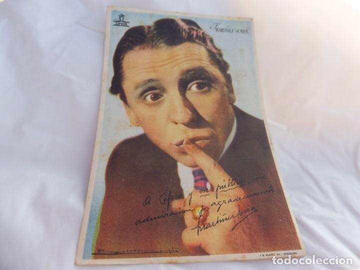 Kino: Dentichlor fotocromo dedicatoria impresa admiradores Cifesa a&ntilde;os 40 F. Mart&iacute;nez Soria