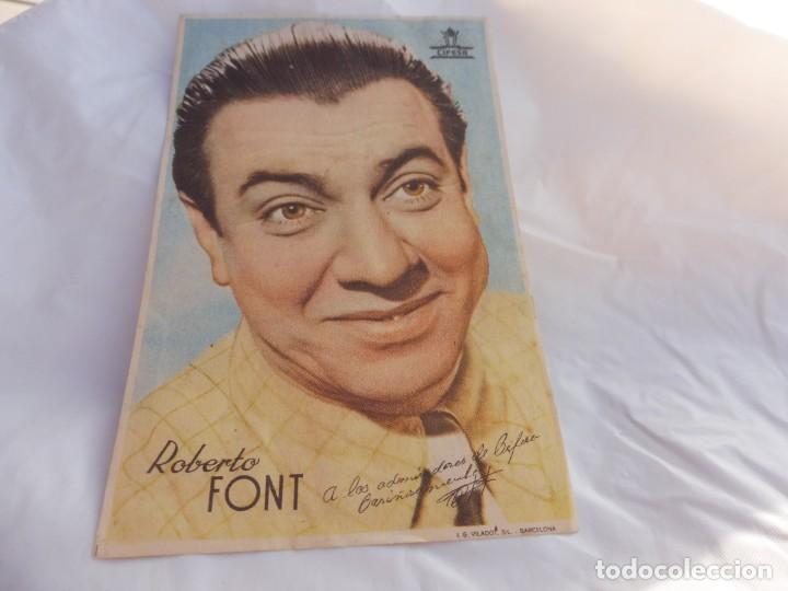 Kino: Dentichlor fotocromo dedicatoria impresa admiradores Cifesa a&ntilde;os 40 Roberto Font