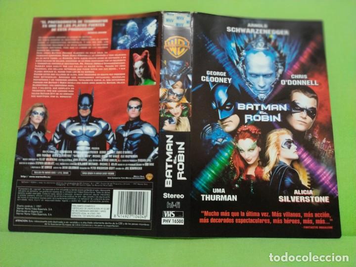 Cine: SOLO CARATULA VHS - BATMAN & ROBIN - GEORGE CLOONEY, ARNOLD SCHWARZENEGGER, pedido m&iacute;nimo 5&euro; en