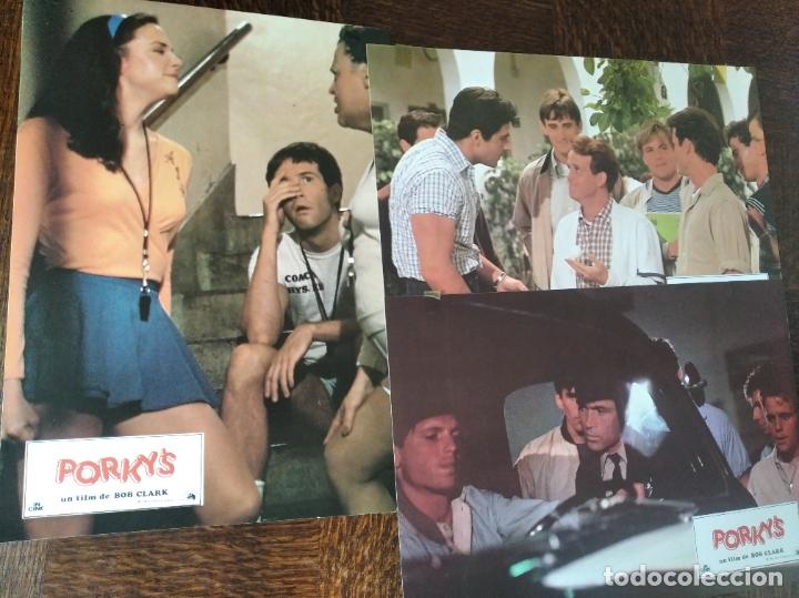 Cine: PORKY'S CON DAN MONAHAN, KIM CATTRALL, KAKI HUNTER - 3 FOTOCROMOS CARTELES TAQUILLA