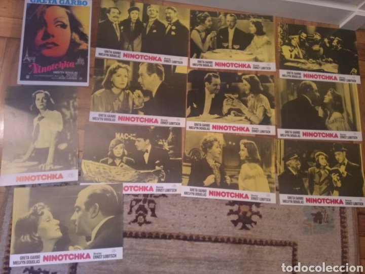 Cine: Lote de 12 fotocromos Ninotchka, Greta Garbo, Melvyn Douglas