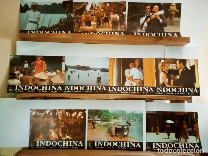 Cinema: INDOCHINA. Catherine Deneuve, Vincent P&eacute;rez. 10 FOTOCROMOS