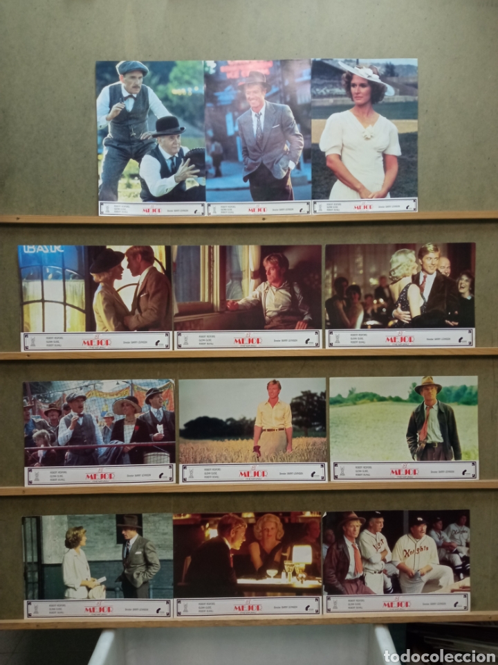Cinema: K912 EL MEJOR the natural ROBERT REDFORD BEISBOL SET COMPLETO 12 FOTOCROMOS ORIGINAL ESTRENO