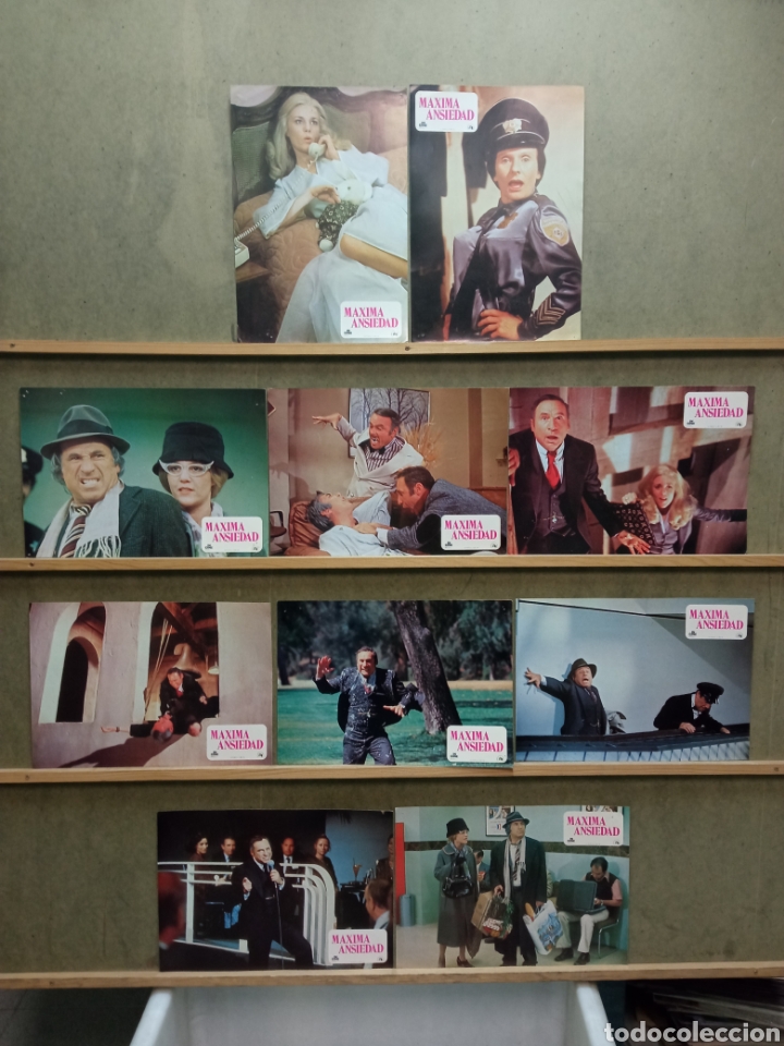 Cine: K915 MAXIMA ANSIEDAD MEL BROOKS SET 10 FOTOCROMOS ORIGINAL ESTRENO