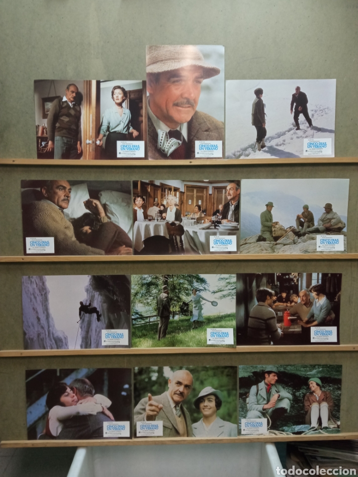 Cin&eacute;ma: K919 CINCO DIAS UN VERANO SEAN CONNERY SET COMPLETO 12 FOTOCROMOS ORIGINAL ESTRENO